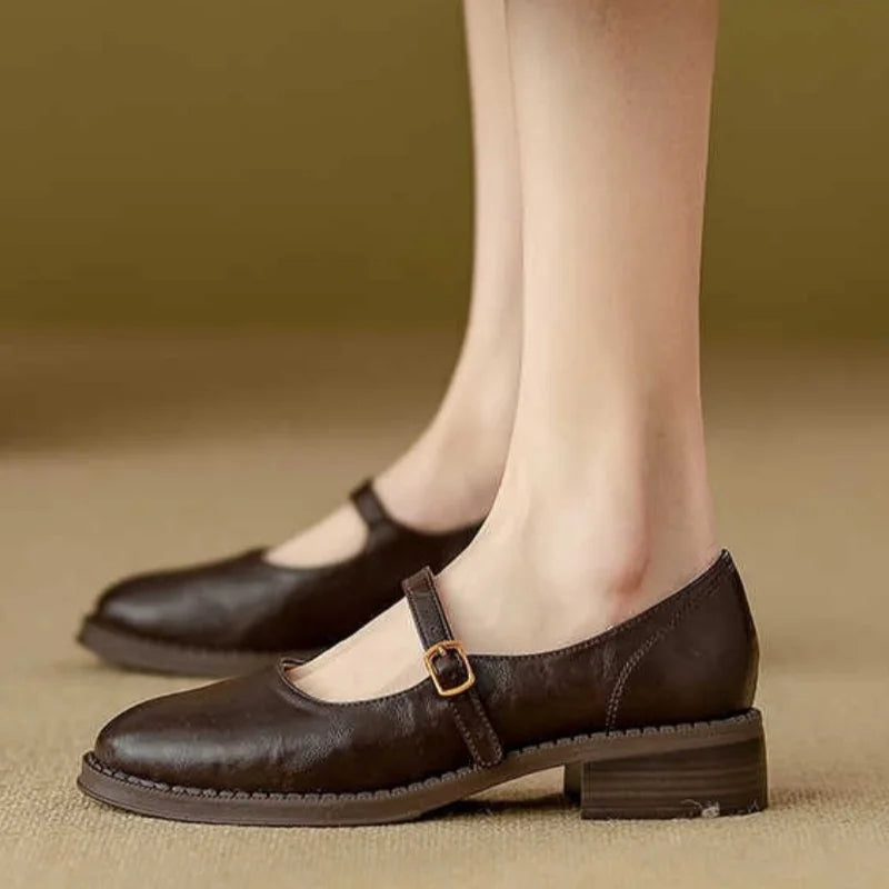 Perla Low Heel Mary Janes