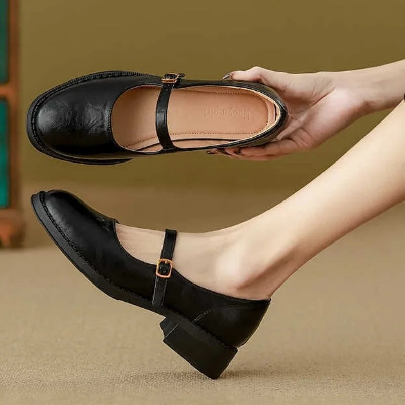 Perla Low Heel Mary Janes