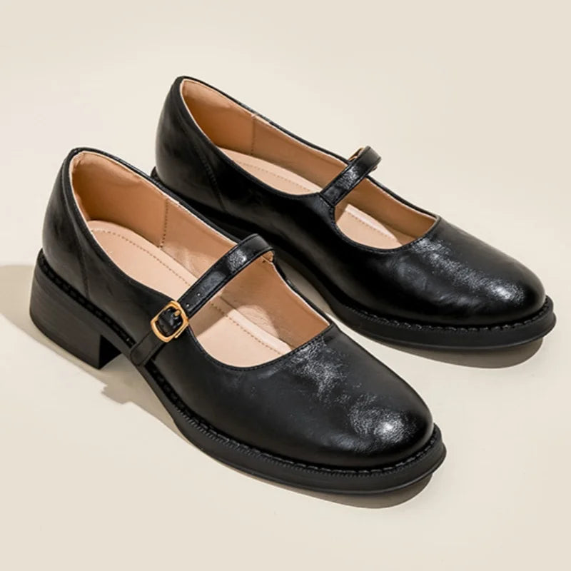 Perla Low Heel Mary Janes